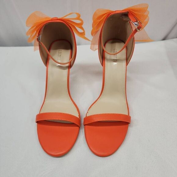LIURUIJIA Size 11 EU 44 Women's Bowknot Stiletto High Heels Strappy Sandals Wedd - Picture 12 of 13